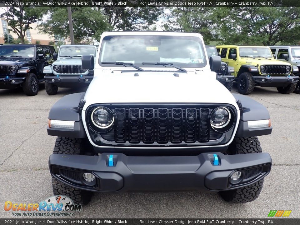 2024 Jeep Wrangler 4-Door Willys 4xe Hybrid Bright White / Black Photo #8