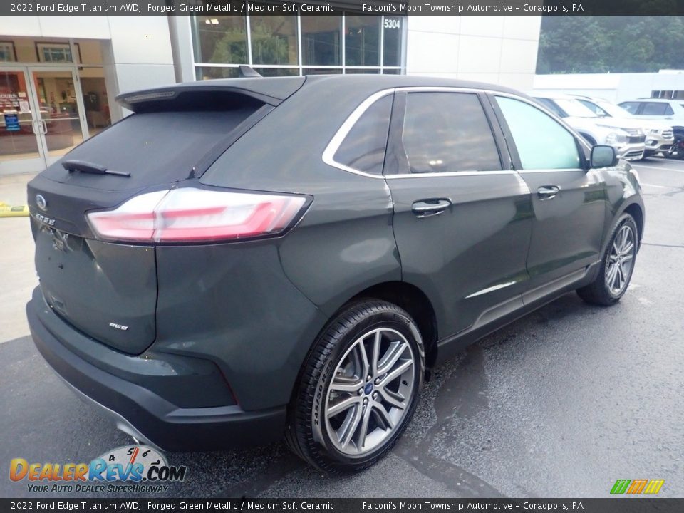 2022 Ford Edge Titanium AWD Forged Green Metallic / Medium Soft Ceramic Photo #2