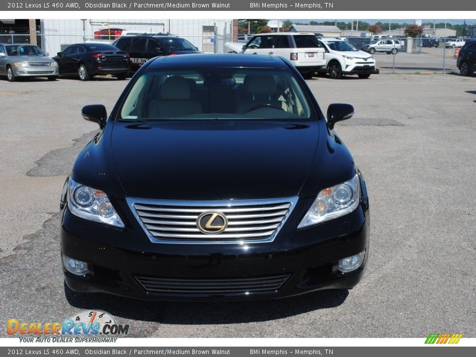 2012 Lexus LS 460 AWD Obsidian Black / Parchment/Medium Brown Walnut Photo #8