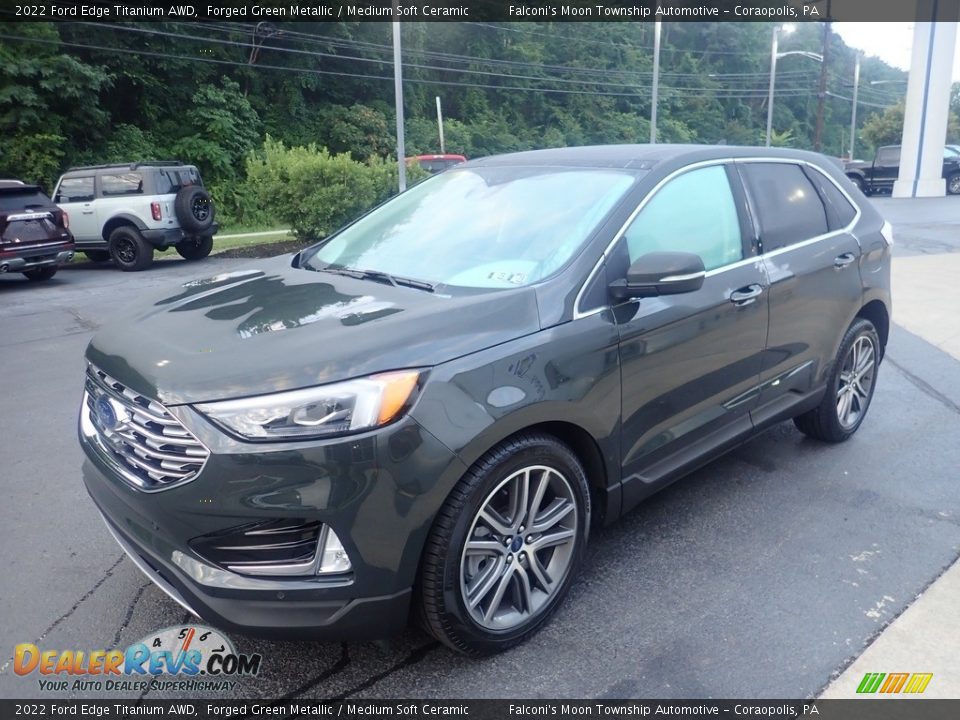 2022 Ford Edge Titanium AWD Forged Green Metallic / Medium Soft Ceramic Photo #8