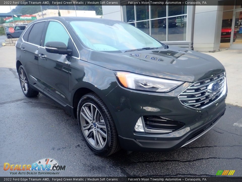 2022 Ford Edge Titanium AWD Forged Green Metallic / Medium Soft Ceramic Photo #10