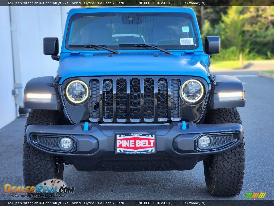 2024 Jeep Wrangler 4-Door Willys 4xe Hybrid Hydro Blue Pearl / Black Photo #2