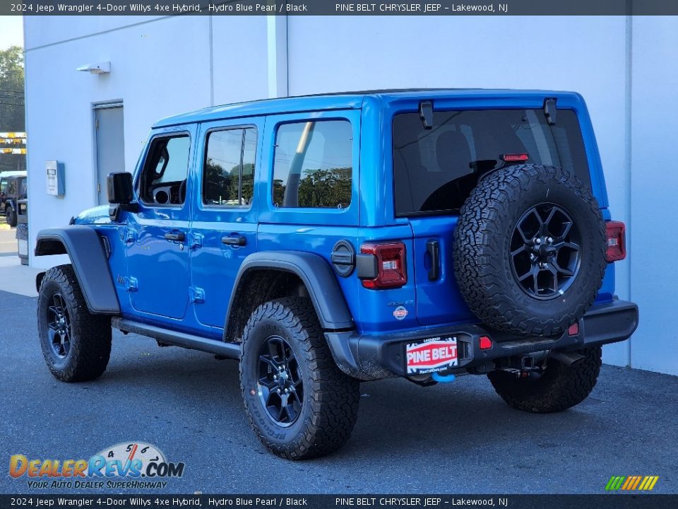 2024 Jeep Wrangler 4-Door Willys 4xe Hybrid Hydro Blue Pearl / Black Photo #4