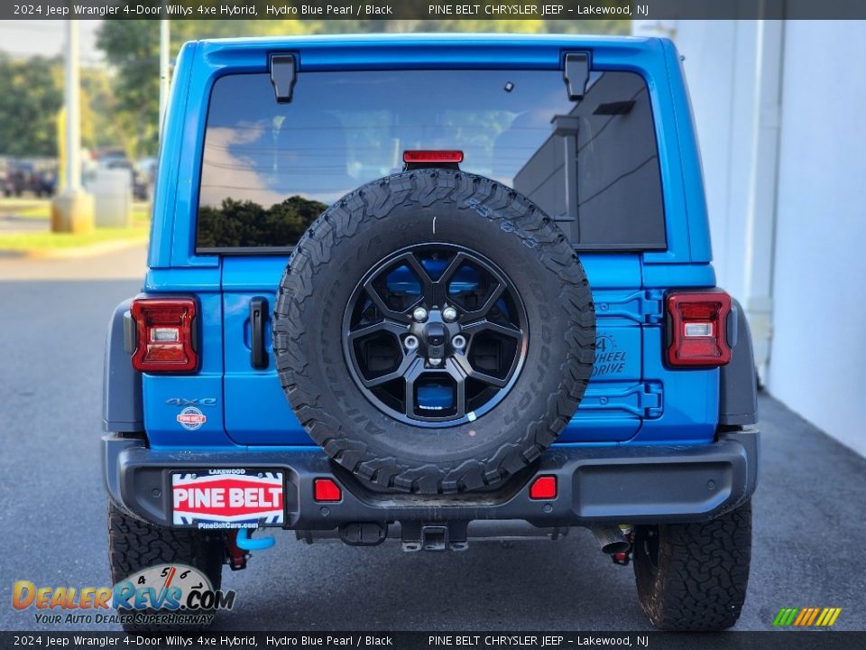 2024 Jeep Wrangler 4-Door Willys 4xe Hybrid Hydro Blue Pearl / Black Photo #6