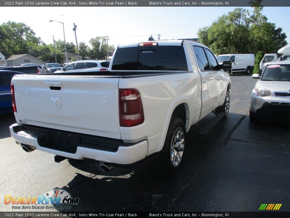 2022 Ram 1500 Laramie Crew Cab 4x4 Ivory White Tri-Coat Pearl / Black Photo #4