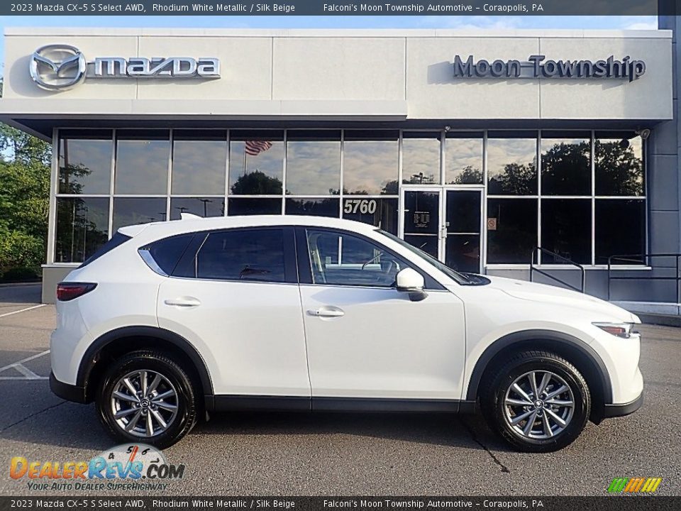 2023 Mazda CX-5 S Select AWD Rhodium White Metallic / Silk Beige Photo #1