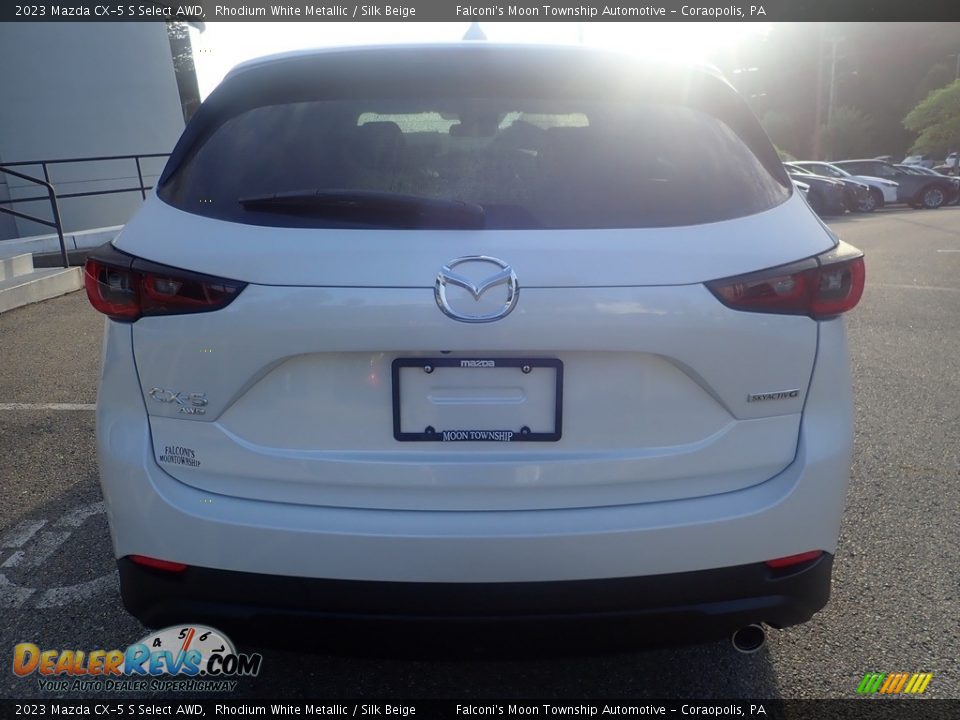 2023 Mazda CX-5 S Select AWD Rhodium White Metallic / Silk Beige Photo #3