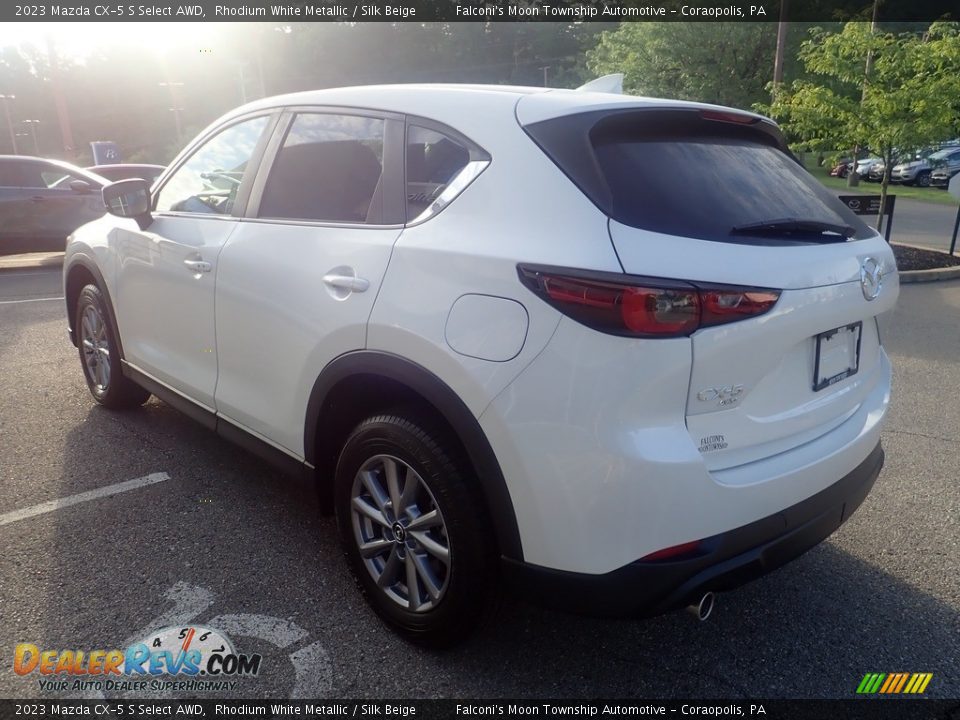 2023 Mazda CX-5 S Select AWD Rhodium White Metallic / Silk Beige Photo #5