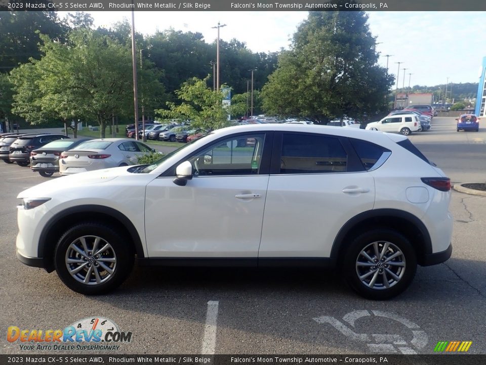 2023 Mazda CX-5 S Select AWD Rhodium White Metallic / Silk Beige Photo #6