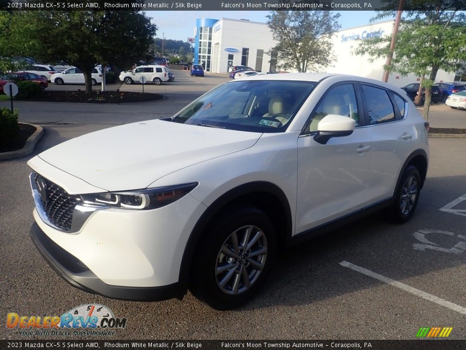 2023 Mazda CX-5 S Select AWD Rhodium White Metallic / Silk Beige Photo #7