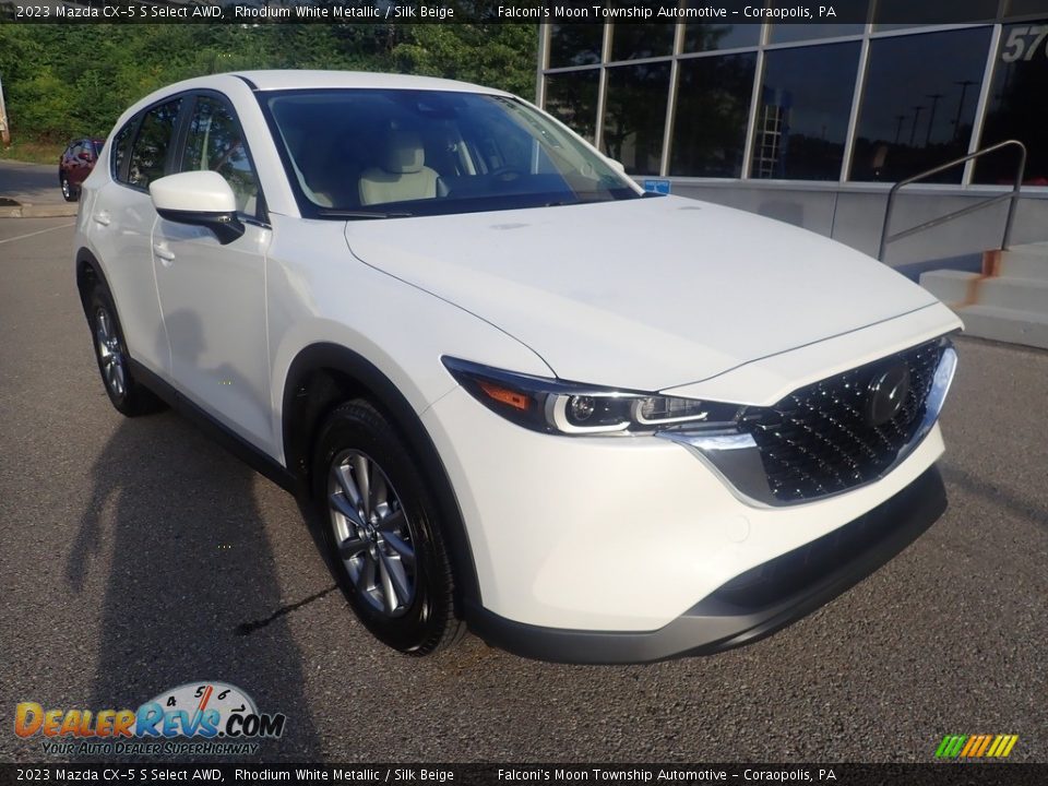 2023 Mazda CX-5 S Select AWD Rhodium White Metallic / Silk Beige Photo #9