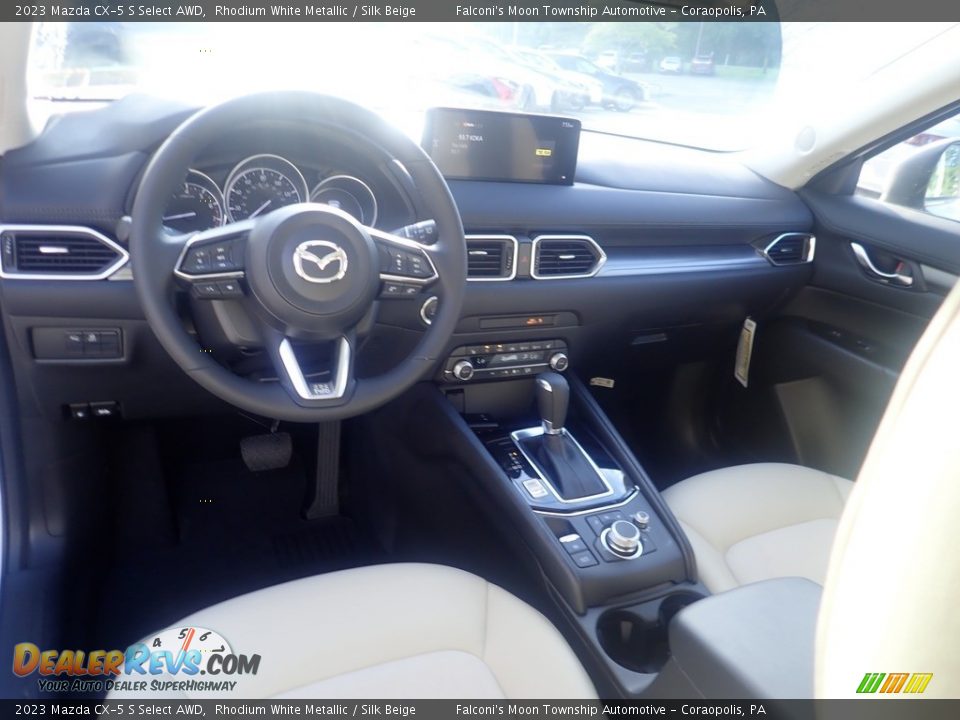 2023 Mazda CX-5 S Select AWD Rhodium White Metallic / Silk Beige Photo #13
