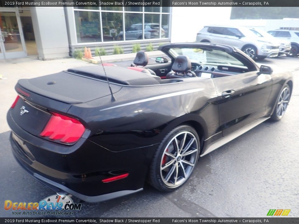 2019 Ford Mustang EcoBoost Premium Convertible Shadow Black / Showstopper Red Photo #2
