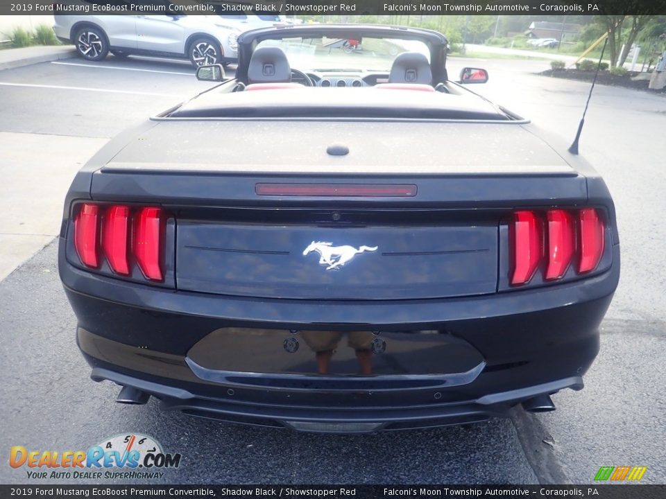 2019 Ford Mustang EcoBoost Premium Convertible Shadow Black / Showstopper Red Photo #3