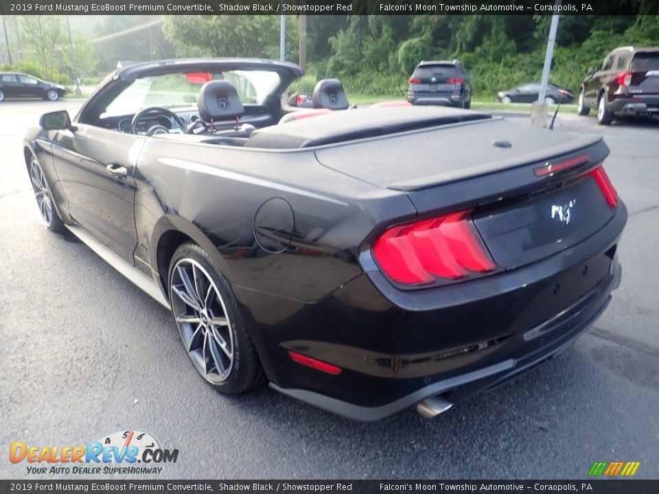 2019 Ford Mustang EcoBoost Premium Convertible Shadow Black / Showstopper Red Photo #4