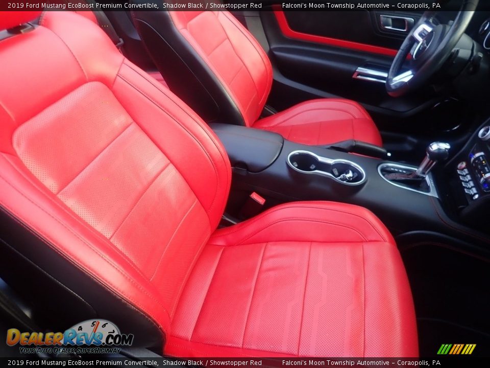 Front Seat of 2019 Ford Mustang EcoBoost Premium Convertible Photo #11