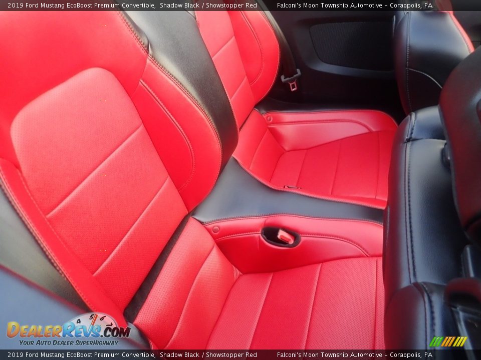 Rear Seat of 2019 Ford Mustang EcoBoost Premium Convertible Photo #12