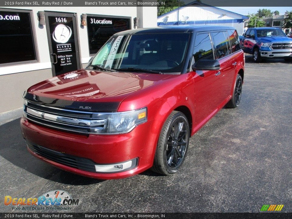 2019 Ford Flex SEL Ruby Red / Dune Photo #2