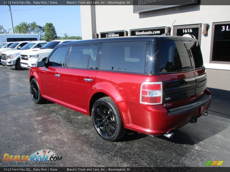 2019 Ford Flex SEL Ruby Red / Dune Photo #3