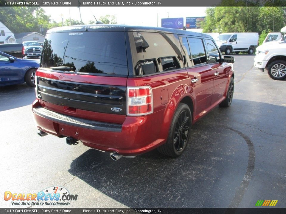 2019 Ford Flex SEL Ruby Red / Dune Photo #4