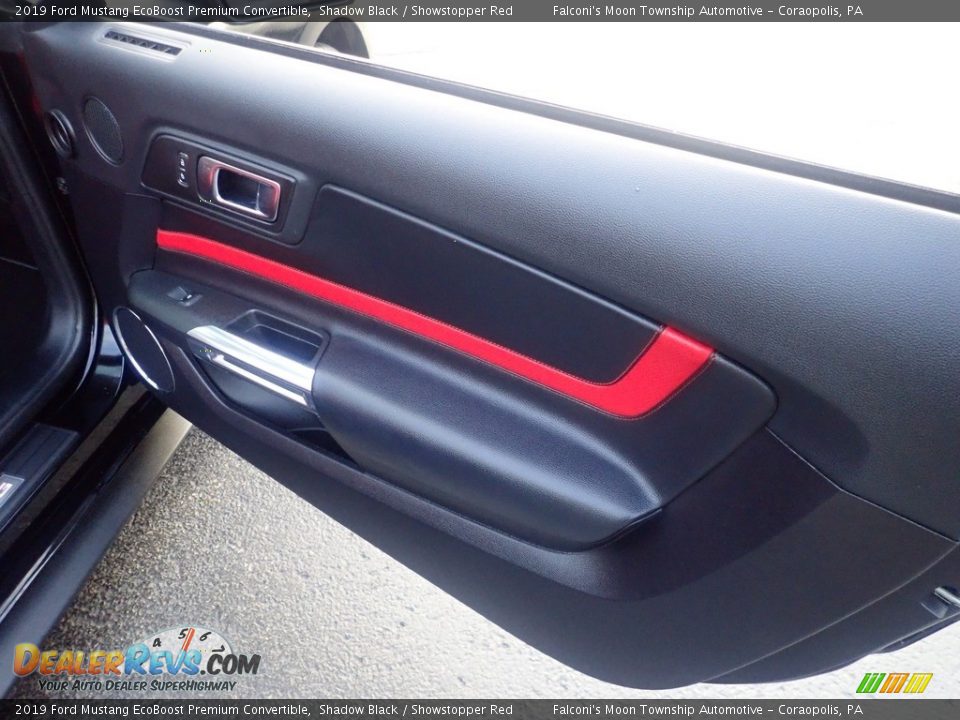 Door Panel of 2019 Ford Mustang EcoBoost Premium Convertible Photo #15