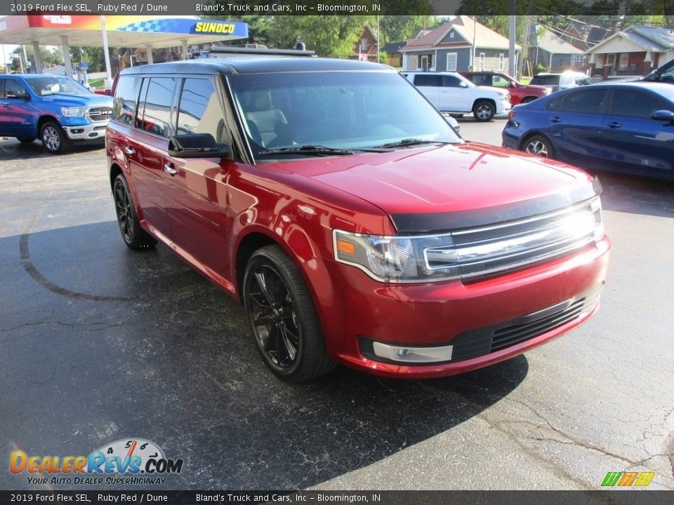 2019 Ford Flex SEL Ruby Red / Dune Photo #5