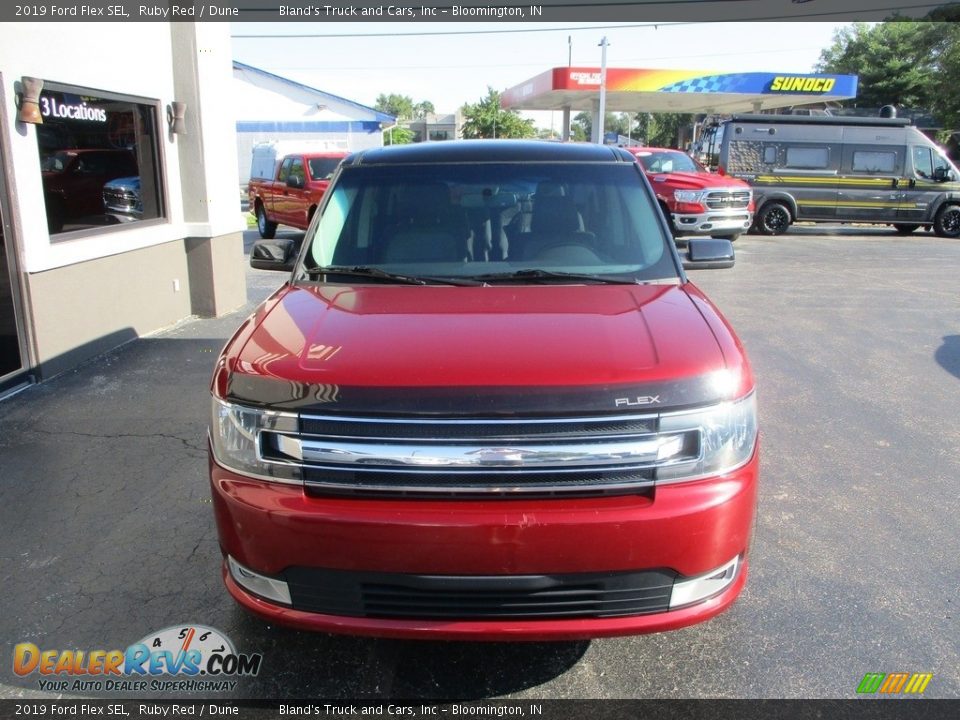 2019 Ford Flex SEL Ruby Red / Dune Photo #28