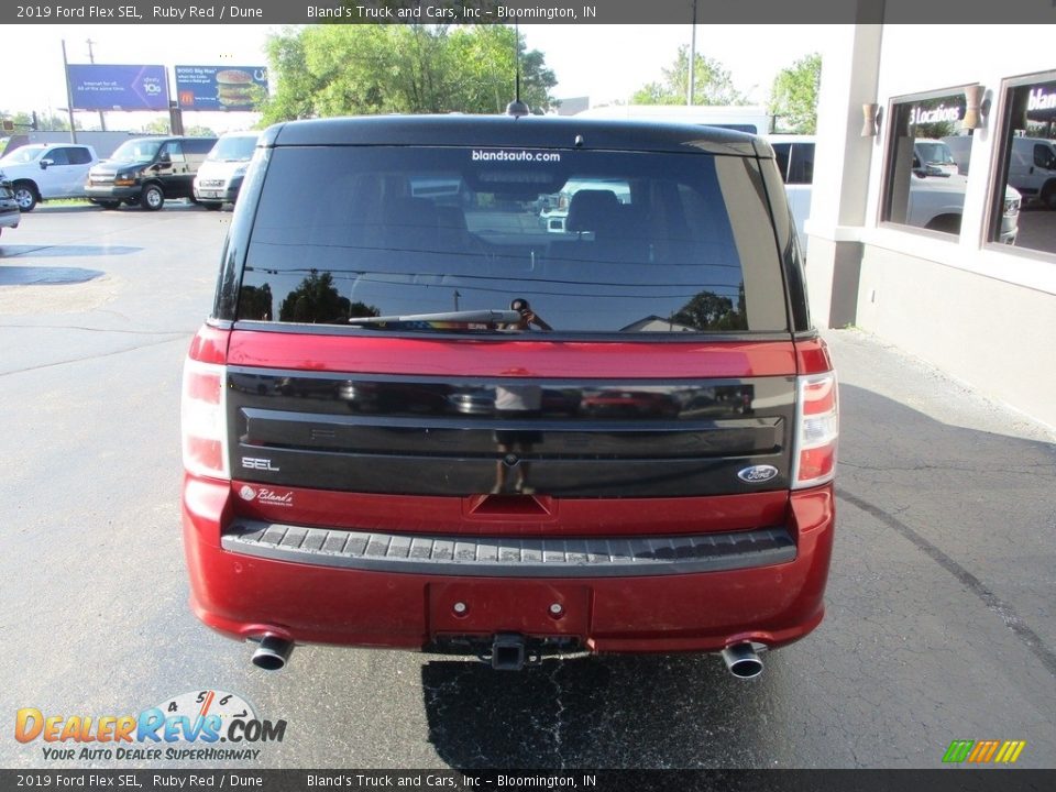 2019 Ford Flex SEL Ruby Red / Dune Photo #29