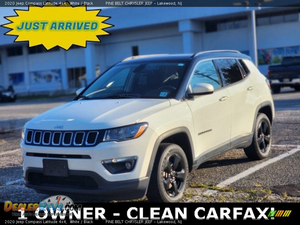 2020 Jeep Compass Latitude 4x4 White / Black Photo #1