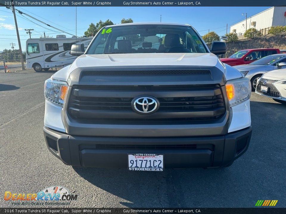 2016 Toyota Tundra SR Regular Cab Super White / Graphite Photo #2