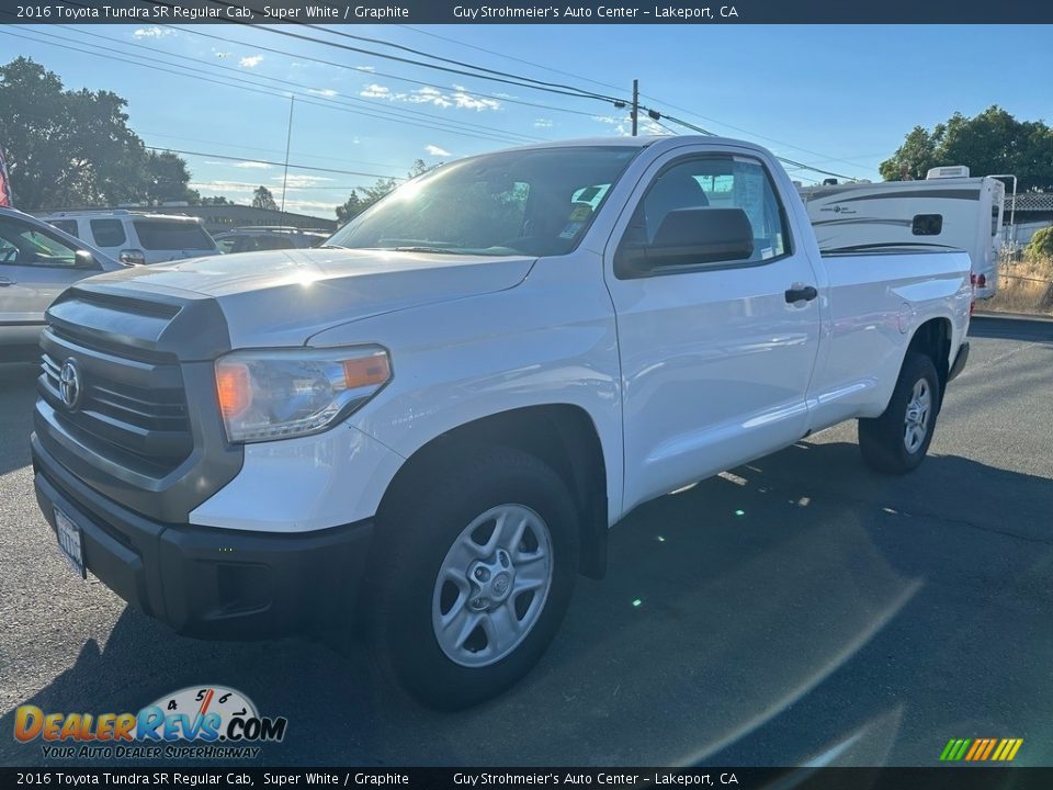 2016 Toyota Tundra SR Regular Cab Super White / Graphite Photo #3