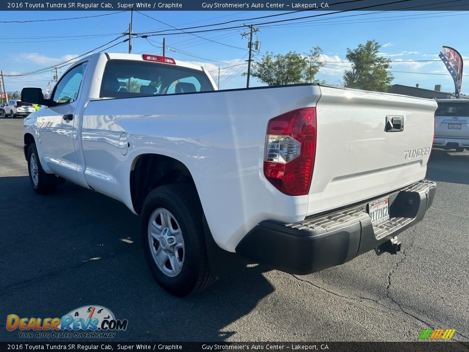 2016 Toyota Tundra SR Regular Cab Super White / Graphite Photo #4