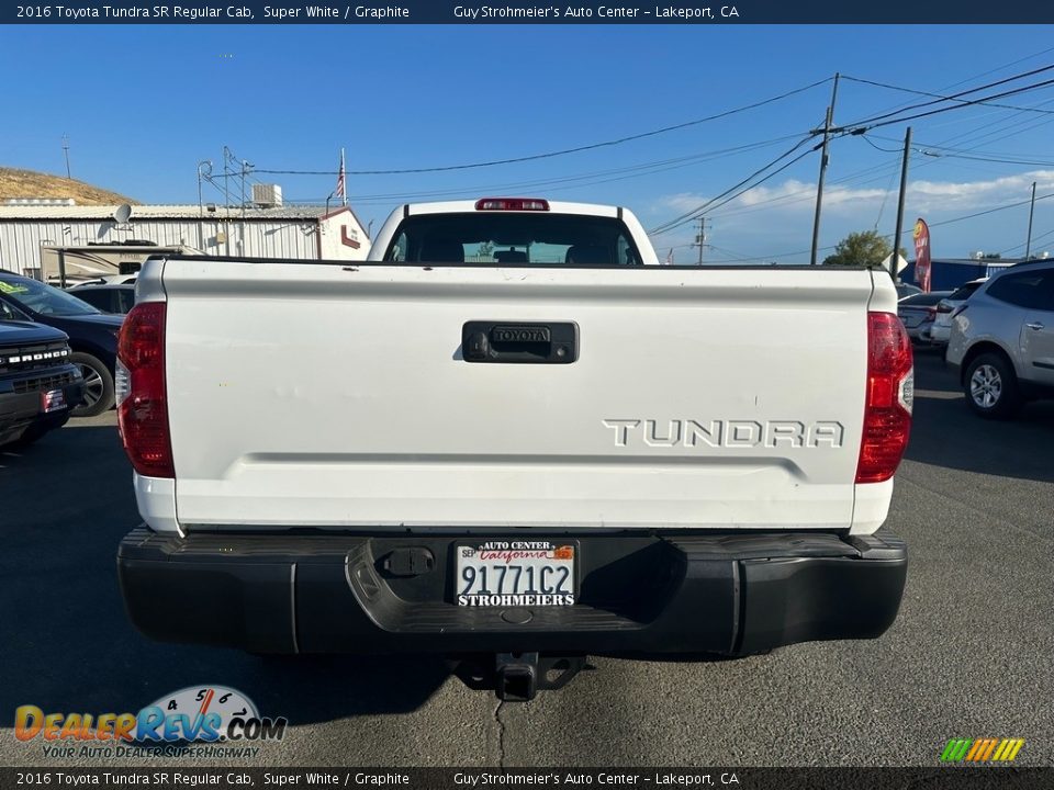 2016 Toyota Tundra SR Regular Cab Super White / Graphite Photo #5