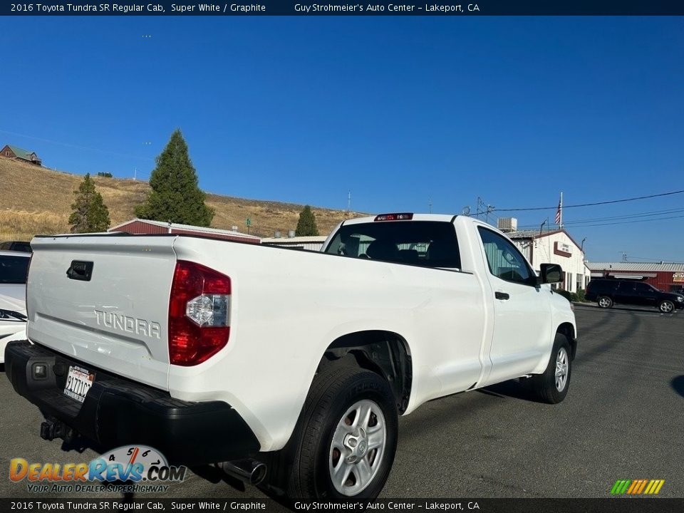 2016 Toyota Tundra SR Regular Cab Super White / Graphite Photo #6