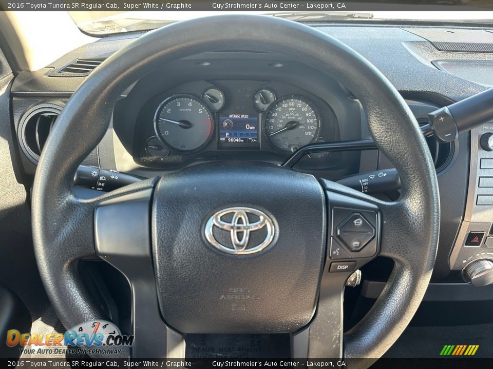 2016 Toyota Tundra SR Regular Cab Super White / Graphite Photo #8