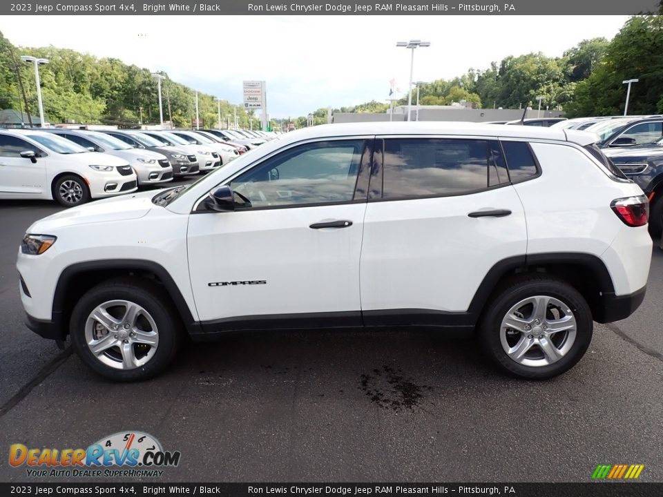 2023 Jeep Compass Sport 4x4 Bright White / Black Photo #2