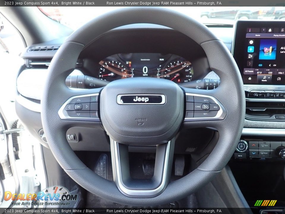 2023 Jeep Compass Sport 4x4 Bright White / Black Photo #16