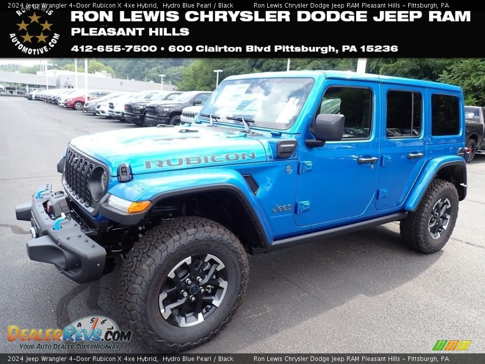 2024 Jeep Wrangler 4-Door Rubicon X 4xe Hybrid Hydro Blue Pearl / Black Photo #1