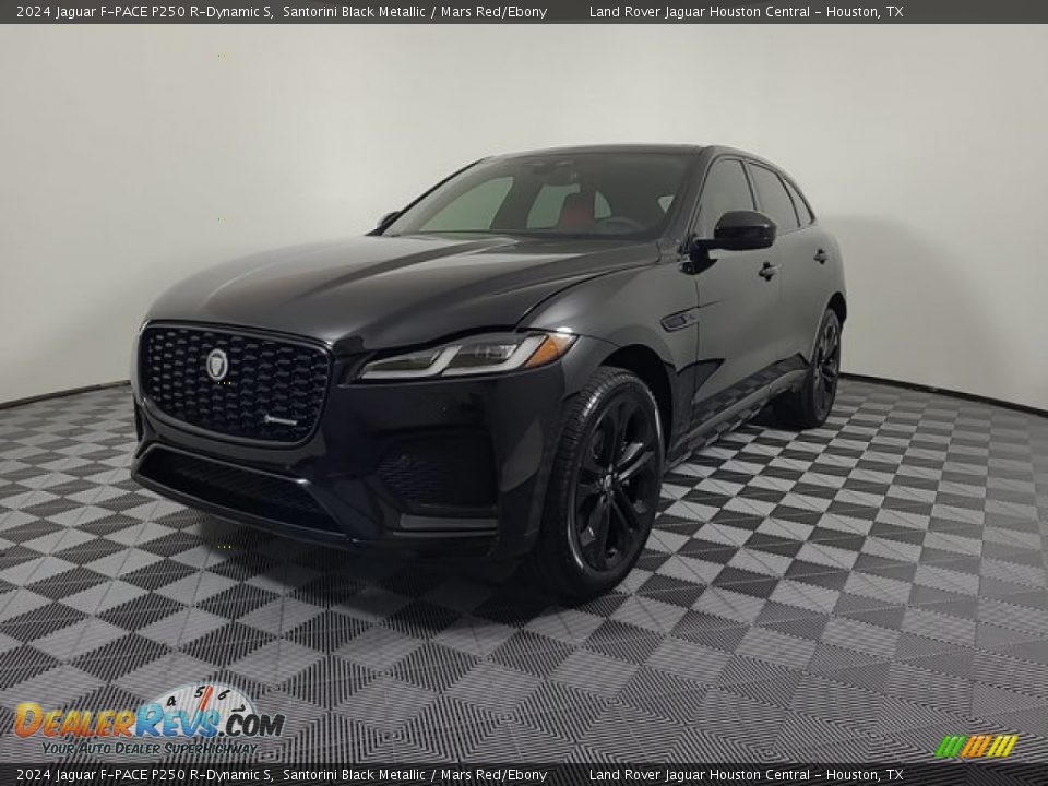 2024 Jaguar F-PACE P250 R-Dynamic S Santorini Black Metallic / Mars Red/Ebony Photo #1