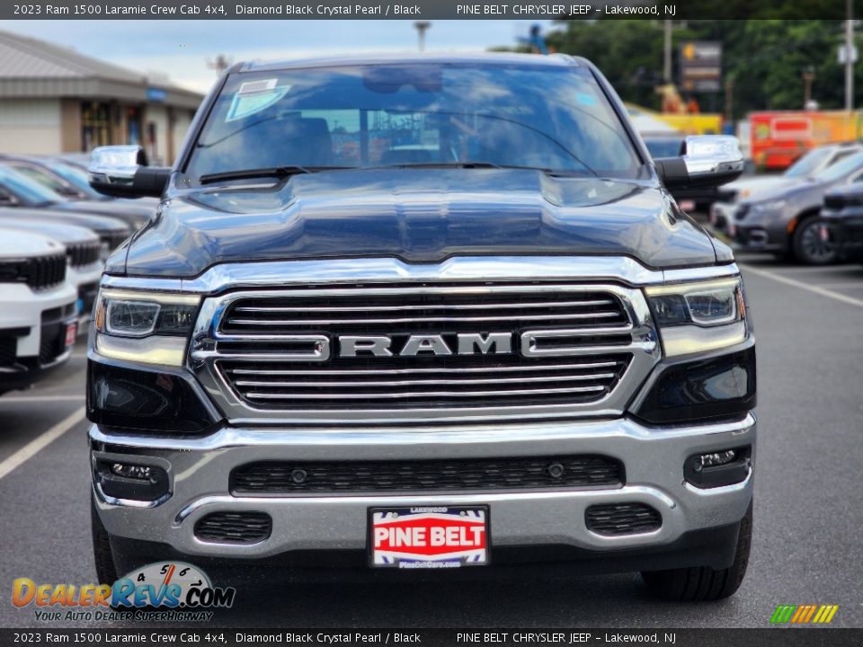 2023 Ram 1500 Laramie Crew Cab 4x4 Diamond Black Crystal Pearl / Black Photo #2