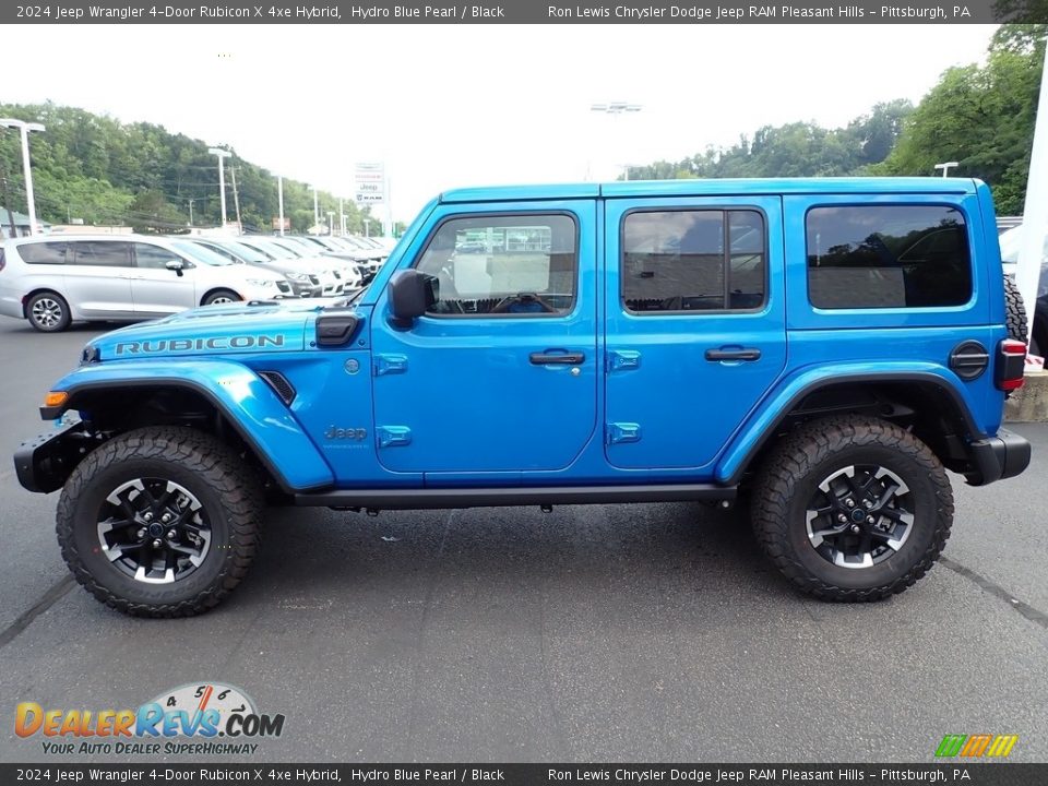 Hydro Blue Pearl 2024 Jeep Wrangler 4-Door Rubicon X 4xe Hybrid Photo #2