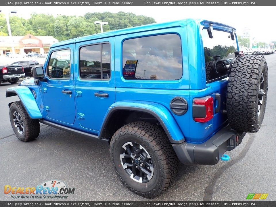 2024 Jeep Wrangler 4-Door Rubicon X 4xe Hybrid Hydro Blue Pearl / Black Photo #3