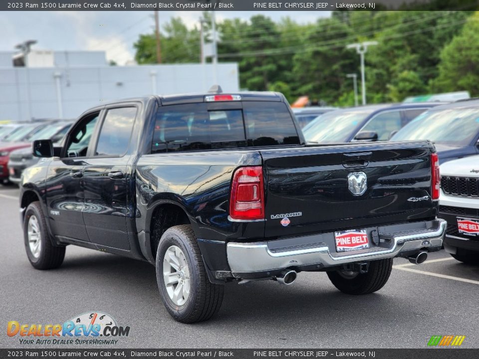 2023 Ram 1500 Laramie Crew Cab 4x4 Diamond Black Crystal Pearl / Black Photo #4