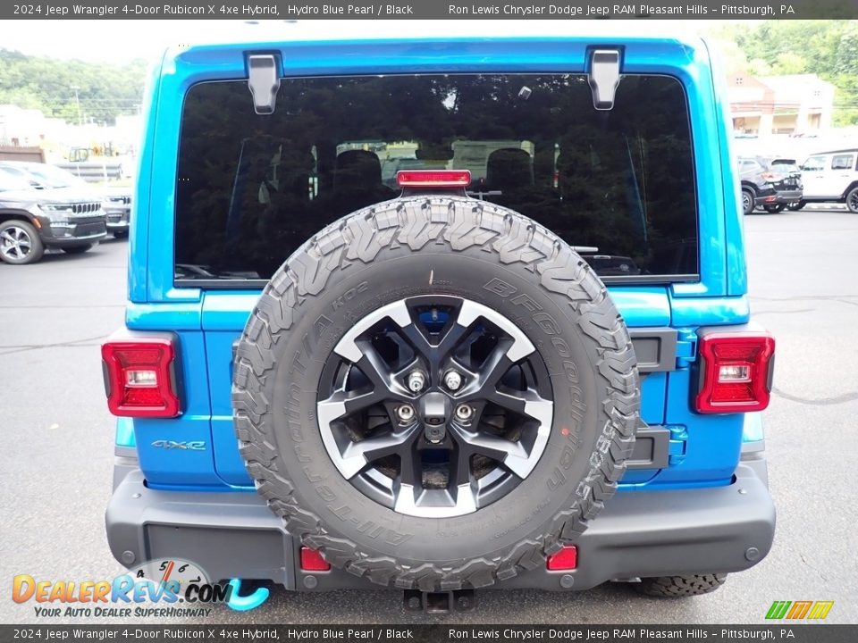 2024 Jeep Wrangler 4-Door Rubicon X 4xe Hybrid Hydro Blue Pearl / Black Photo #4