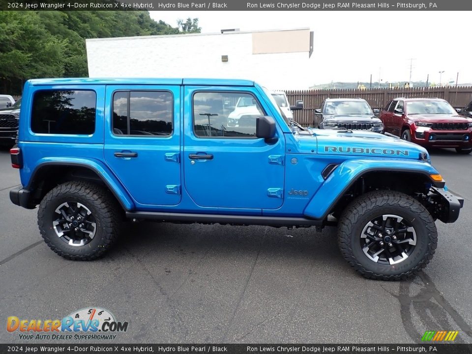 2024 Jeep Wrangler 4-Door Rubicon X 4xe Hybrid Hydro Blue Pearl / Black Photo #7