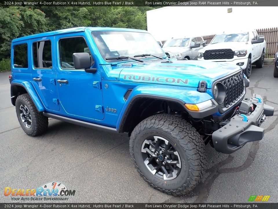 2024 Jeep Wrangler 4-Door Rubicon X 4xe Hybrid Hydro Blue Pearl / Black Photo #8