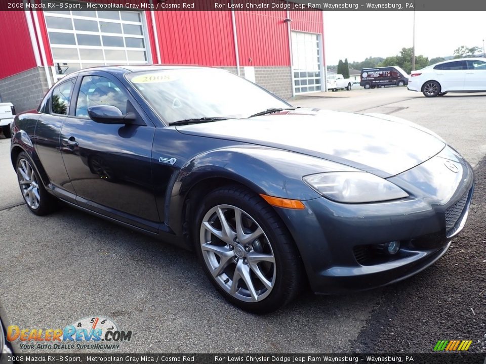 2008 Mazda RX-8 Sport Metropolitan Gray Mica / Cosmo Red Photo #4