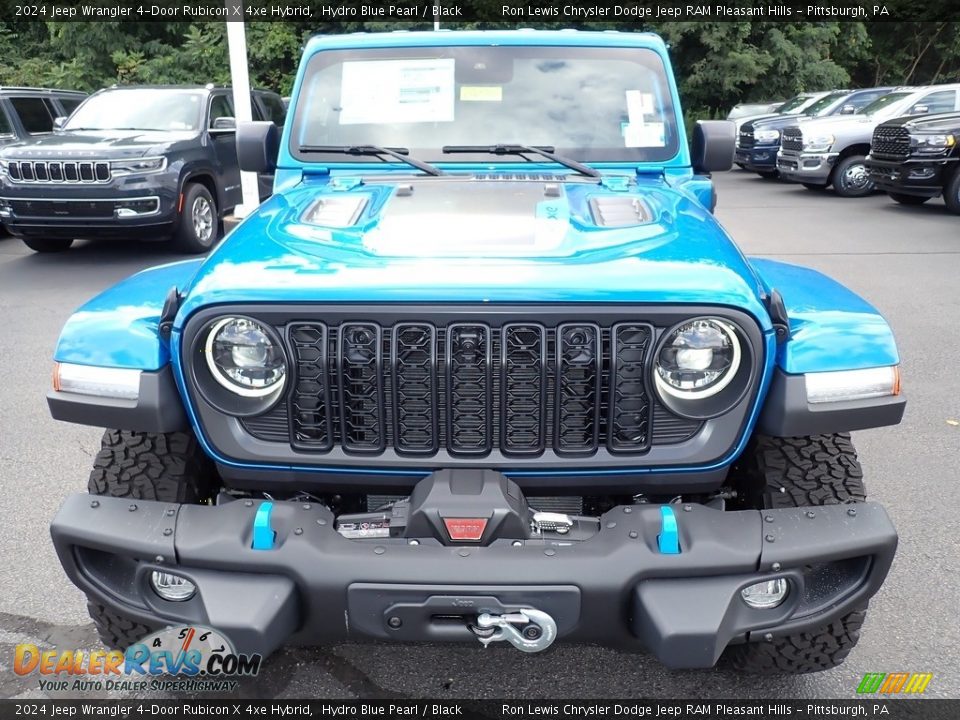 2024 Jeep Wrangler 4-Door Rubicon X 4xe Hybrid Hydro Blue Pearl / Black Photo #9