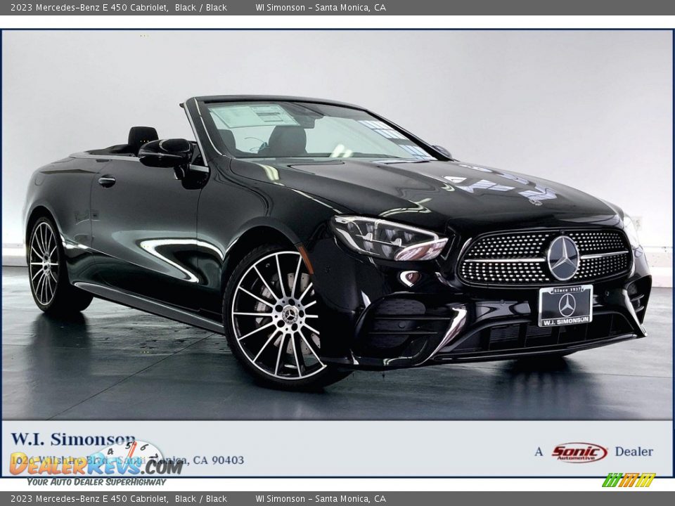 2023 Mercedes-Benz E 450 Cabriolet Black / Black Photo #1