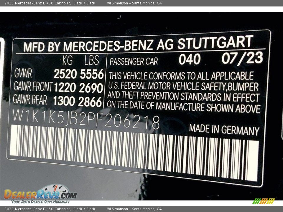 2023 Mercedes-Benz E 450 Cabriolet Black / Black Photo #11